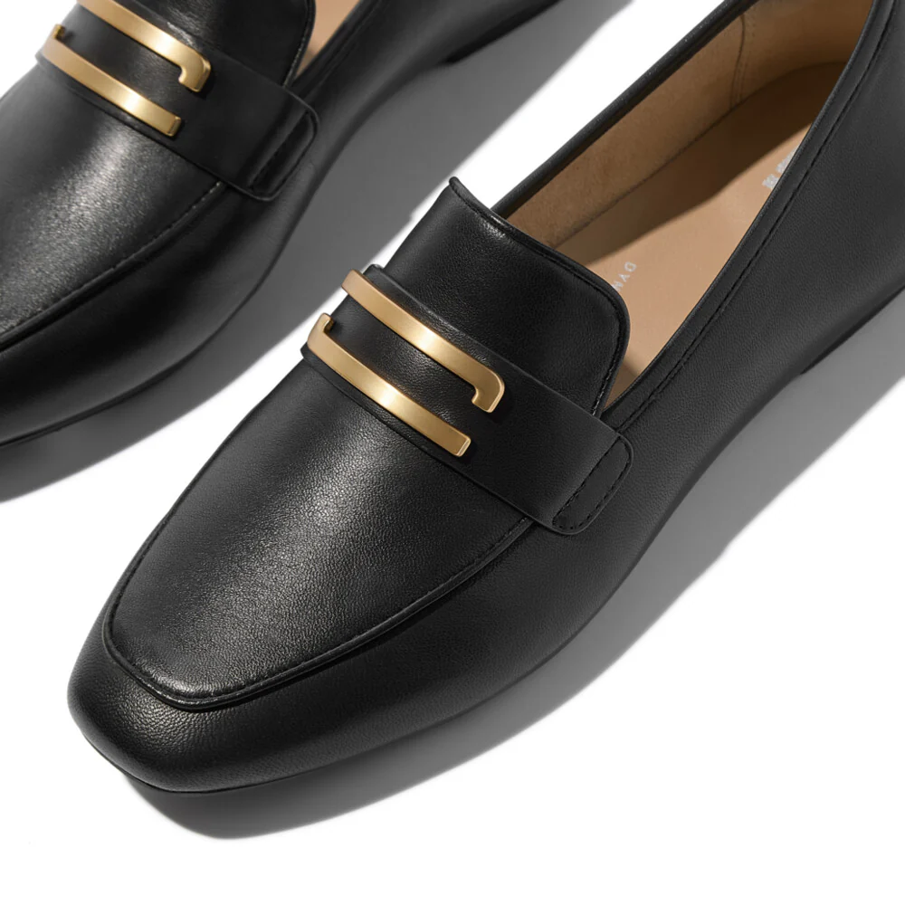 FITFLOP Delicato Gold-Trim Leather Loafers (Women) - Image 5